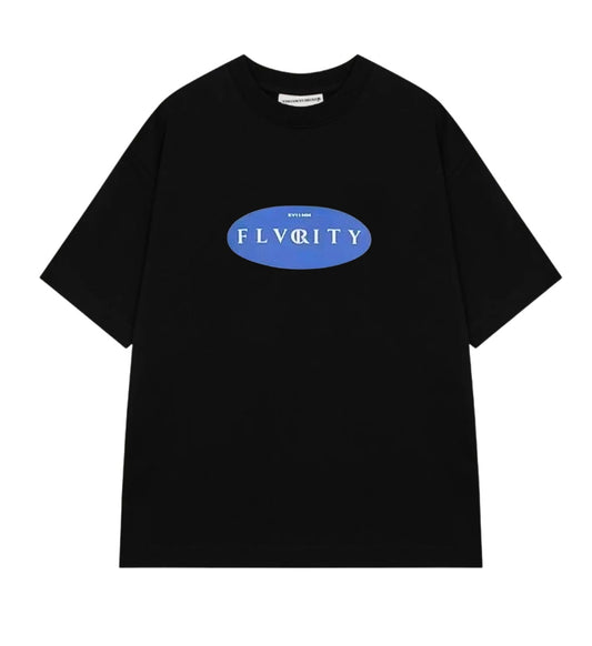 FLVRCITY ‘XVI I MM’ BLACK/BLUE T-SHIRT.